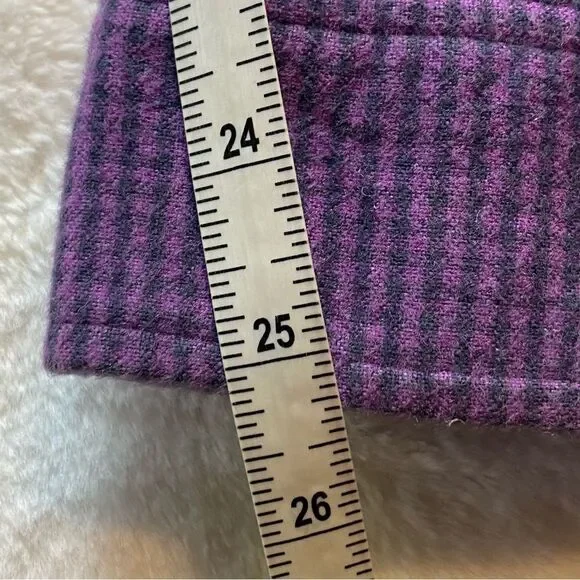 L.L. Bean Purple and Black Checked/Plaid Lined Shacket Size Large - Picture 14 of 14